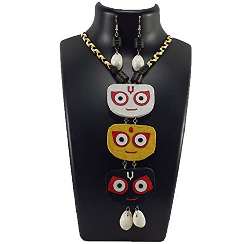 TWAKSATI Handmade Lord JAGANNATH 3 Drop Pendant Set