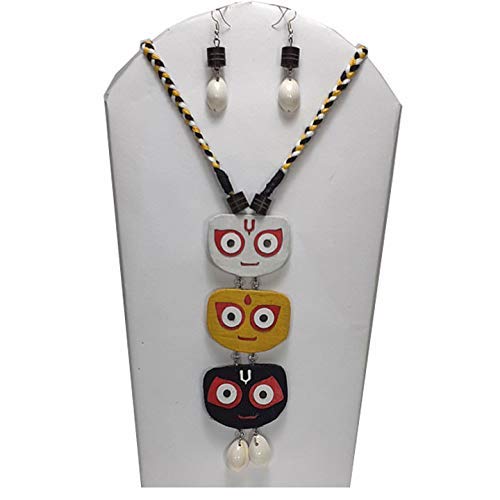 TWAKSATI Handmade Lord JAGANNATH 3 Drop Pendant Set