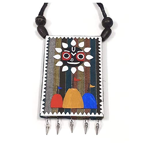 TWAKSATI Handmade Lord JAGGANATH Creative Fashion Statement Large Pendant Set