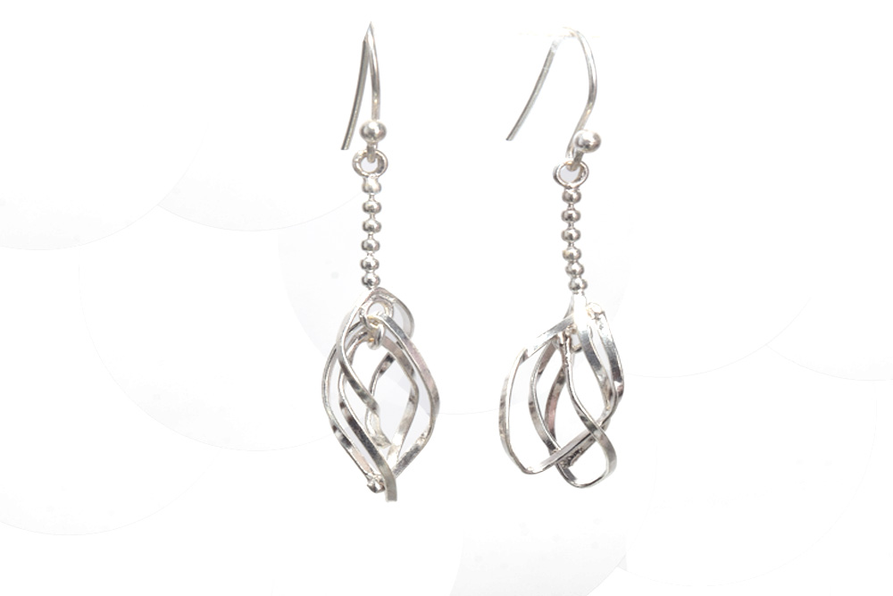 Twaksati Silver Petal Earring