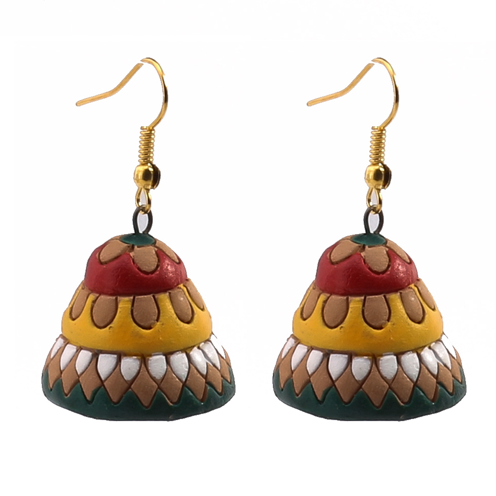Terracotta Colorful Bell Earring