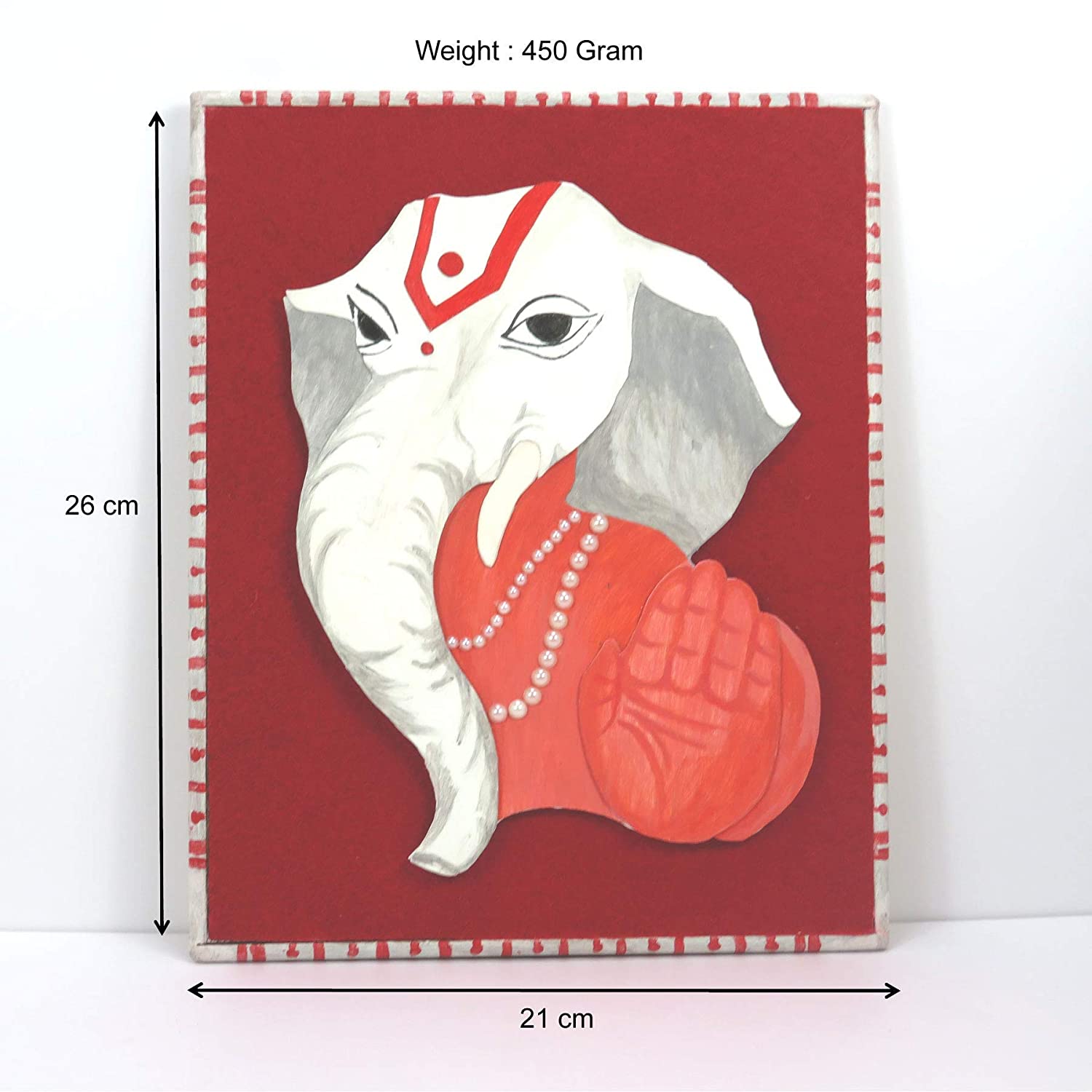 Twaksati Handmade Papercraft Ganesh ji Blessing Wall/Table Decor