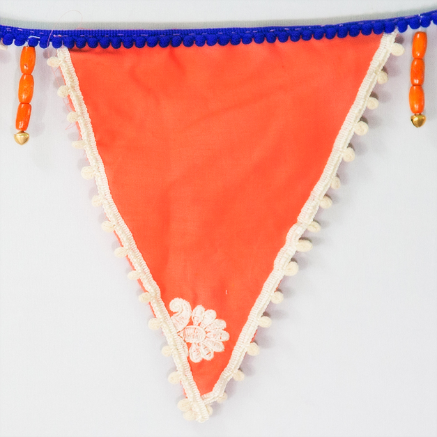 Orange Festive Bunting Flags -Door