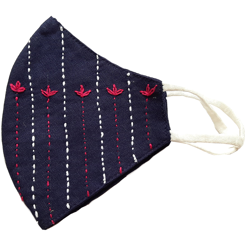 Twaksati handmade embroidered cotton soft and breathable classy face Mask 