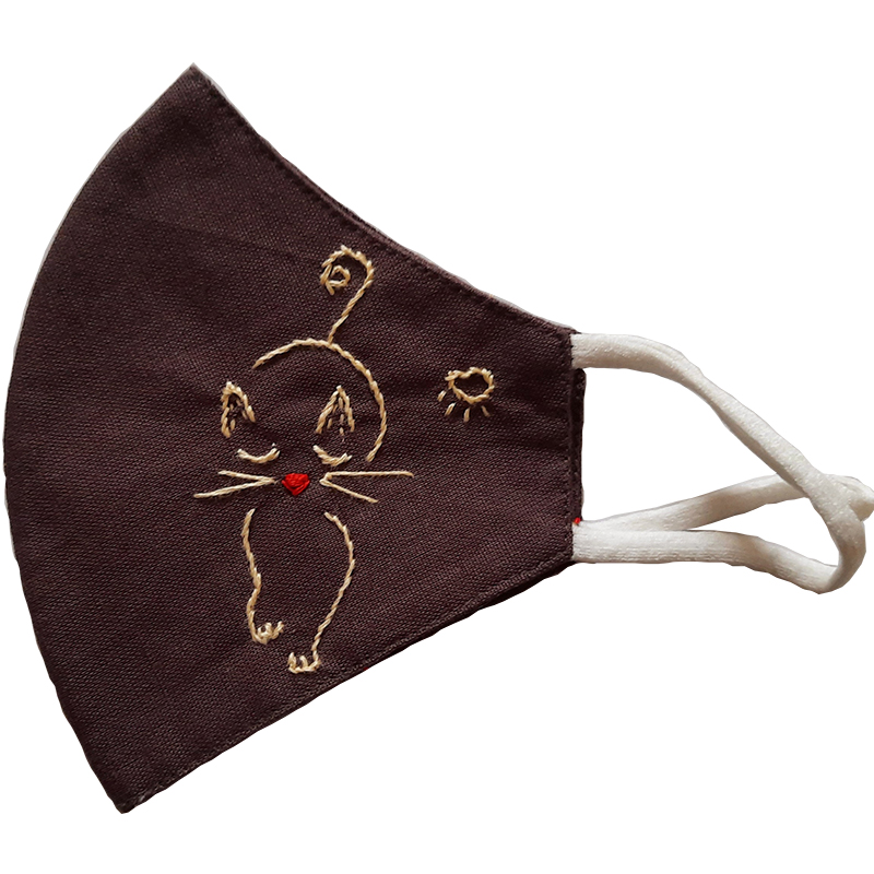 Twaksati handmade embroidered cotton soft and breathable face Mask