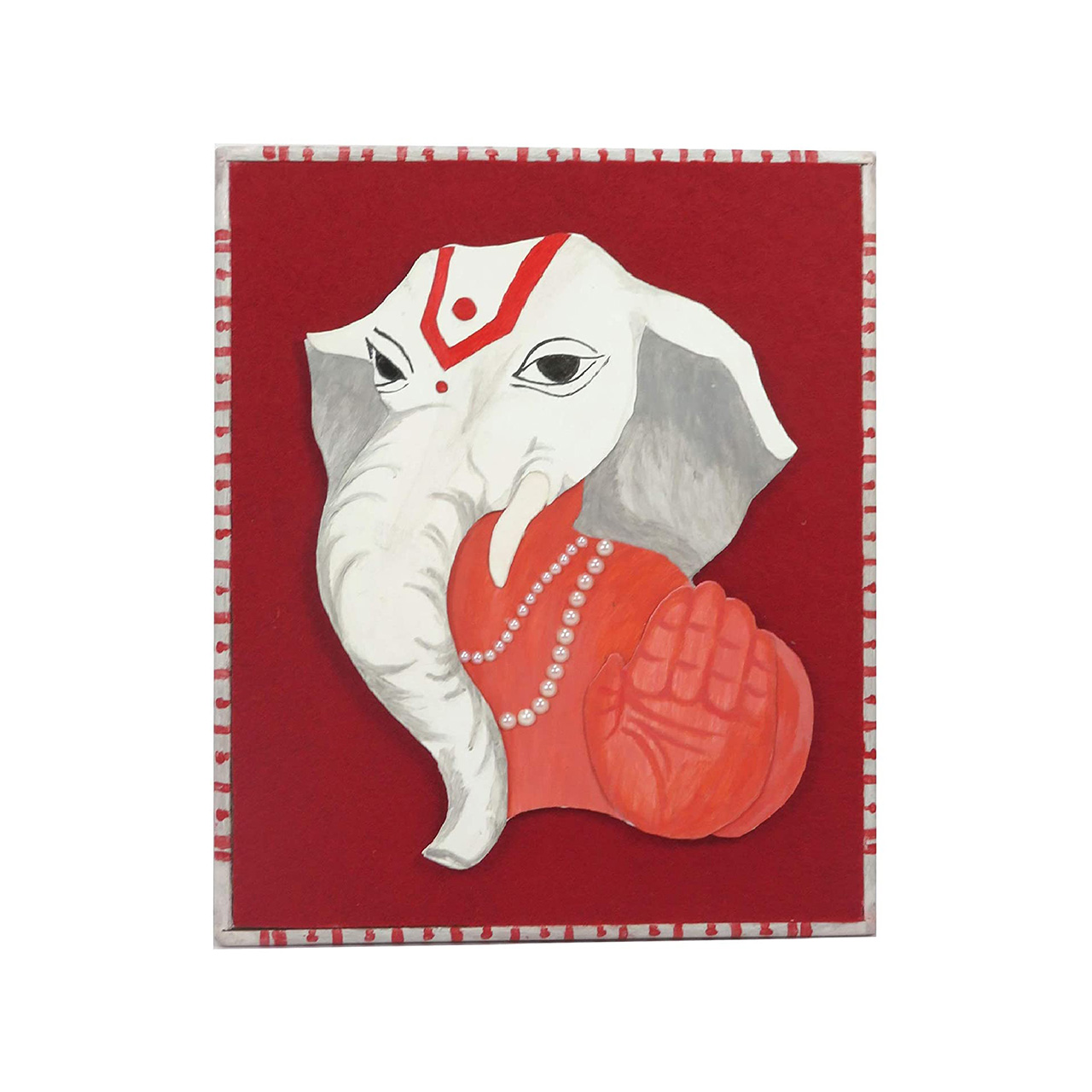 Twaksati Handmade Papercraft Ganesh ji Blessing Wall/Table Decor