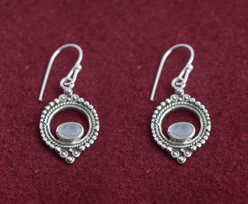 Precious Dew Drops Silver Earrings